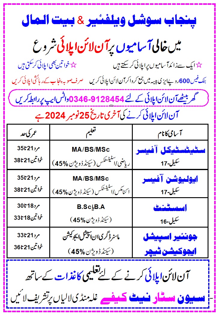 Punjab Social Welfare & Treasury